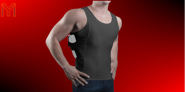 Mens Pistol Holster Undershirt for CCW Concealed Carry